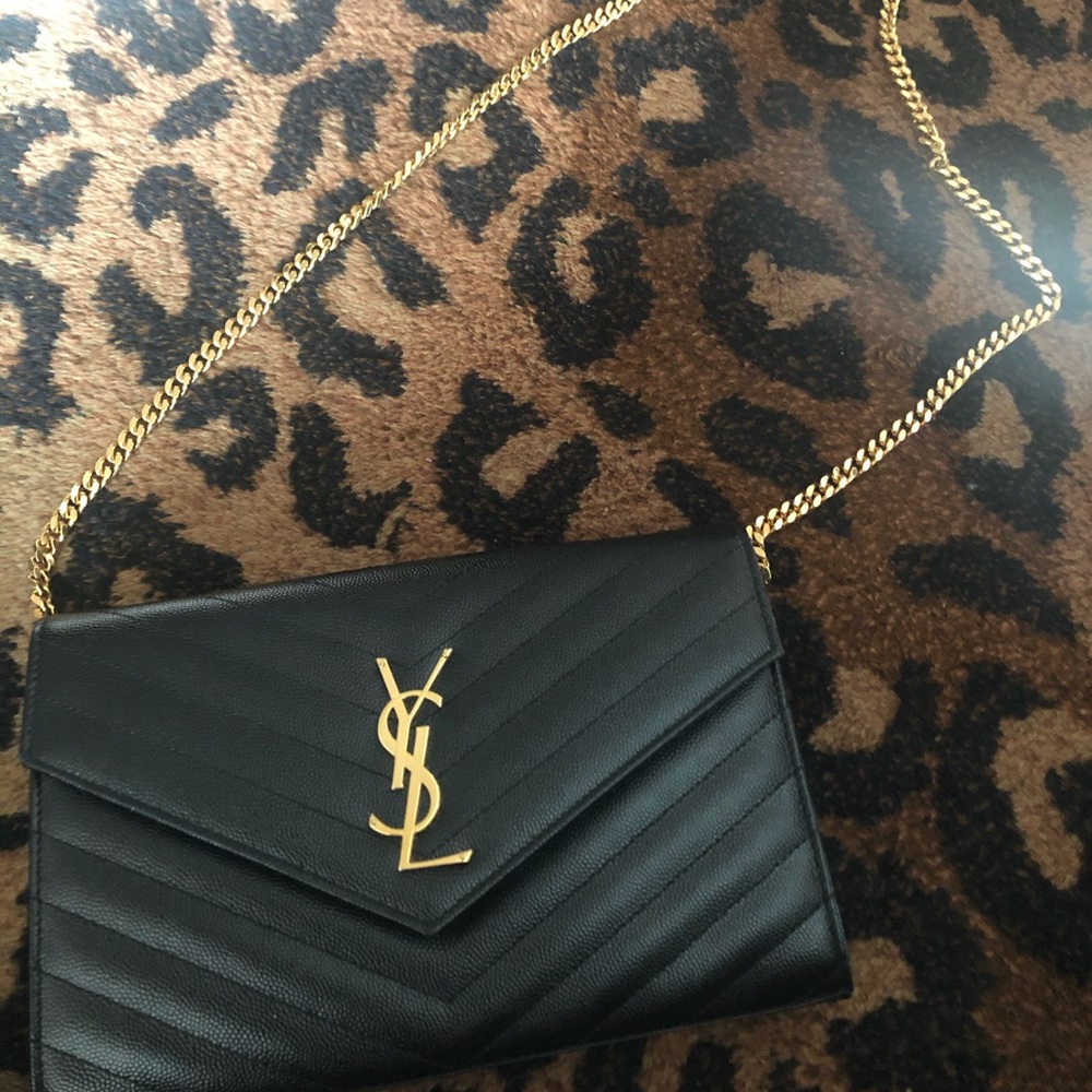 YSL chevron wallet on chain